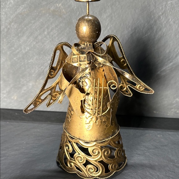 Gold Metal Angel Ornament - Picture 2 of 4